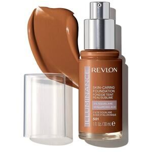 Revlon Illuminance Liquid Foundation-Medium Coverage,501 Toasted Caramel, 1 floz